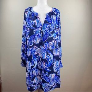 Lilly Pulitzer Blue and Pink Floral Dress